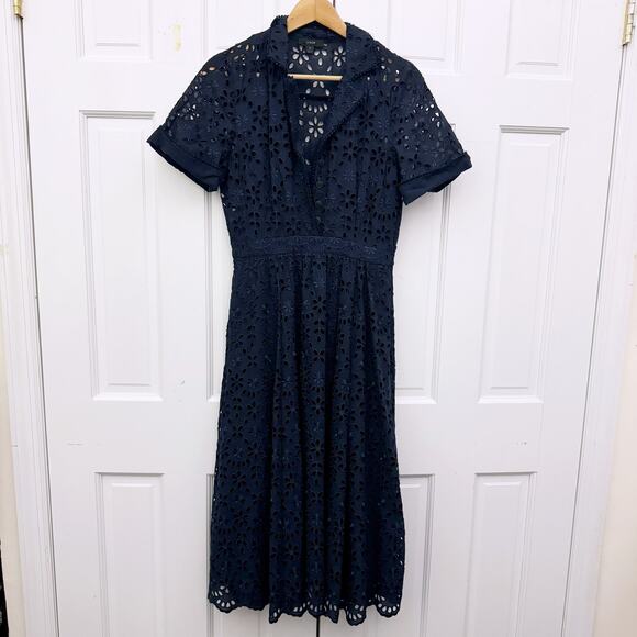 J.Crew Short-sleeve A-line Dress in Embroidered Eyelet - Picture 2 of 10
